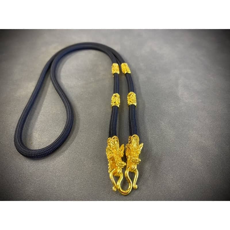 1 黑色龙头纹项链 佛牌绳扣 佛牌绳 佛牌项链 rope buckle Amulet Pendants Necklace - Image 1