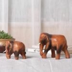 Ready stock泰国（实木）木雕大象  四面佛大象 供品/泰國木雕大象 (许愿/还原)吉祥象 还愿象 风水象 招财象 神龛象 装饰象 Thailand Elephant  யானை - Image 5
