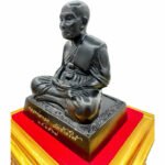 泰国Wat Chang Hai 原庙恭请  车神龙婆托 lp Thuad [ 11.5 cm Height ]（3寸脚） Copper Thai 纯铜 龙婆托 lp Thuad   泰国纯铜 - Image 5