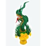 现货泰国供奉接神塔 单头 Bai Sri 水龙 青色花 （1个）Pan Bai Sri Phaya Nak - Image 4