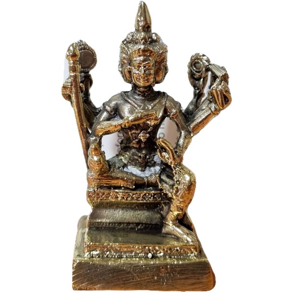 6a4ce62d5dc25_1783424557.jpg Copper Thai Phra Phrom 纯铜小泰国四面佛像 有求必应大梵天王铜像 泰国铜像 7cm - Image 1