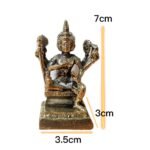 Copper Thai Phra Phrom 纯铜小泰国四面佛像 有求必应大梵天王铜像  泰国铜像 7cm - Image 2