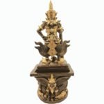 Tao Wessuwan 护法鬼王和拉胡天神  纯列南皮 （lek Nam phi）铁矿石铸造 - Image 3