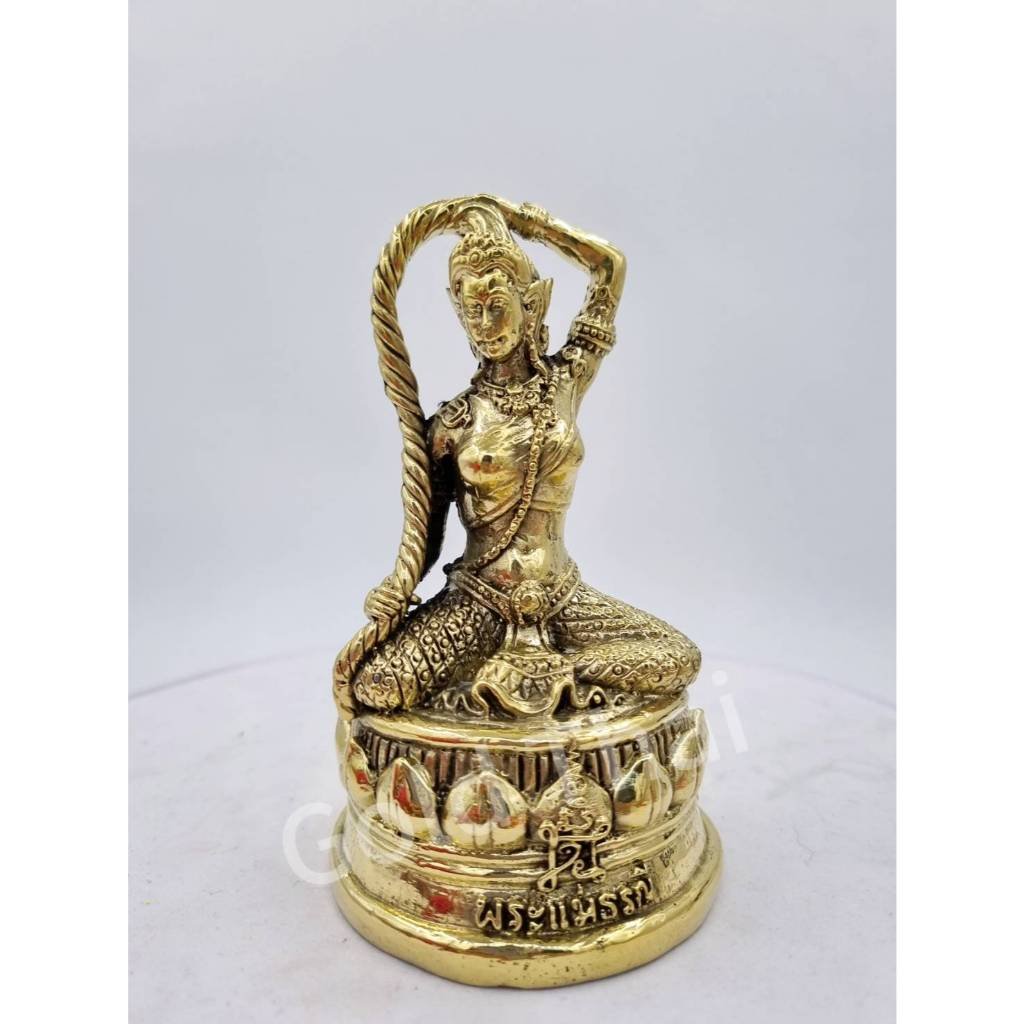 6a4ce72ea317f_1783424814.jpg 大地女神Phra Mae Throrani 铜像 Phra Mae Thorani Bucha大地女神金身 泰国铜 - Image 1
