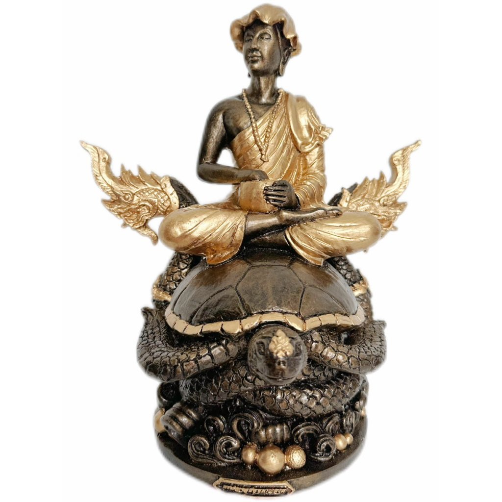 6a4ce8196c5a9_1783425049.jpg Phra Upakut 供奉金身Phra Bucha Phra Maha Upakut 水财神乌巴库 100% 纯列南皮 (lek Nam phi)铁矿石铸造 - Image 1