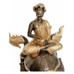 Phra Upakut 供奉金身Phra Bucha Phra Maha Upakut 水财神乌巴库   100% 纯列南皮 （lek Nam phi）铁矿石铸造 - Image 2
