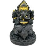 🕉️  Ganesha गणेश  Elephant 象头神  9 inches  Ganesha Statues    Pra Pikanate 100% 纯列南皮 （lek Nam phi）铁矿石铸造