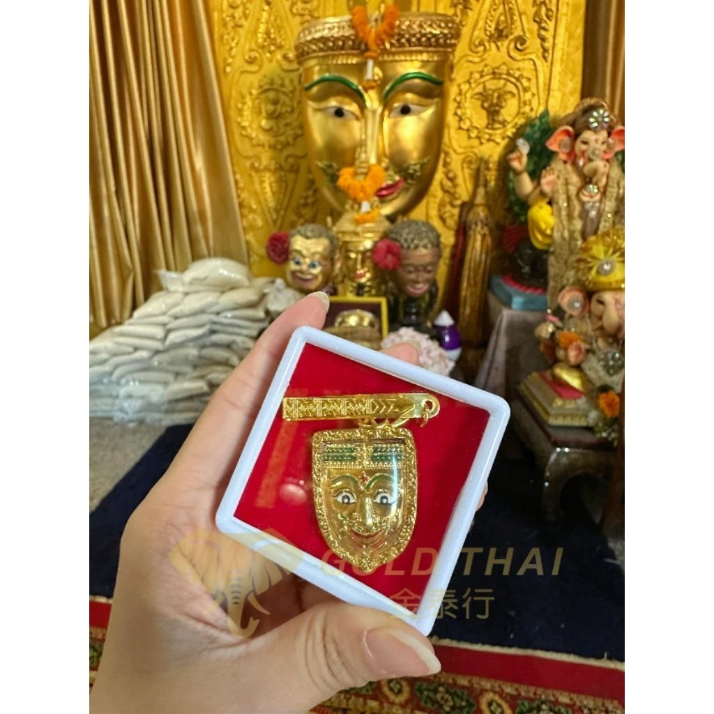 6a4ce8d180ed3_1783425233.jpg Na Thong 金脸佛牌 背面西瓦里尊者 Wat Maisupradittharam 泰国佛牌 招财 人缘 贵人运 - Image 1