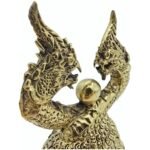 双头水龙神 帕雅纳 phaya nak 铜像  底座宽 9.5cm   高 16cm - Image 2