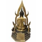 🔥铜像 金娜啦佛祖 Phra Phuttha Chinnaraj Bucha（5寸膝长） 成 功 佛 铜像 - Image 3