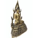 🔥铜像 金娜啦佛祖 Phra Phuttha Chinnaraj Bucha（5寸膝长） 成 功 佛 铜像 - Image 4