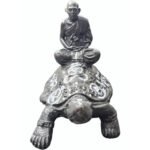 Phaya Tao Lp Liew Dragon Turtle Bucha 龙婆柳骑坐神龟 （1.9寸膝长）龍婆柳招財神龜金身供奉型（正庙恭请）
