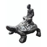 Phaya Tao Lp Liew Dragon Turtle Bucha 龙婆柳骑坐神龟 （1.9寸膝长）龍婆柳招財神龜金身供奉型（正庙恭请） - Image 2