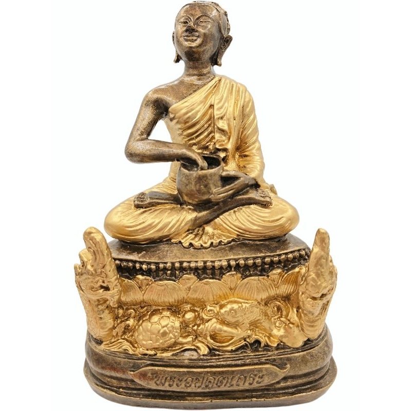 6a4cea3f3c06d_1783425599.jpg Phra Upakut 供奉金身Phra Bucha Phra Maha Upakut 水财神乌巴库 100% 纯列南皮 (lek Nam phi)铁矿石铸造 - Image 1