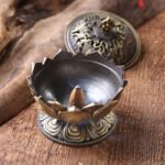 檀香炉 莲花檀香炉 八宝净炉 小香炉 incense burner censer - Image 4