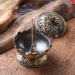 檀香炉 莲花檀香炉 八宝净炉 小香炉 incense burner censer - Image 5