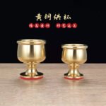 黄铜供奉杯 供水杯  神台供佛用品 Pure Brass Offering Cup Buddhist Altar Bowl Temple Supply