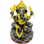 🕉️  Ganesha गणेश  Elephant 象头神  9 inches  Ganesha Statues    Pra Pikanate 100% 纯列南皮 （lek Nam phi）铁矿石铸造