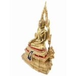 🔥铜像 金娜啦佛祖 Phra Phuttha Chinnaraj Bucha（5寸膝长） 成 功 佛 铜像 - Image 4