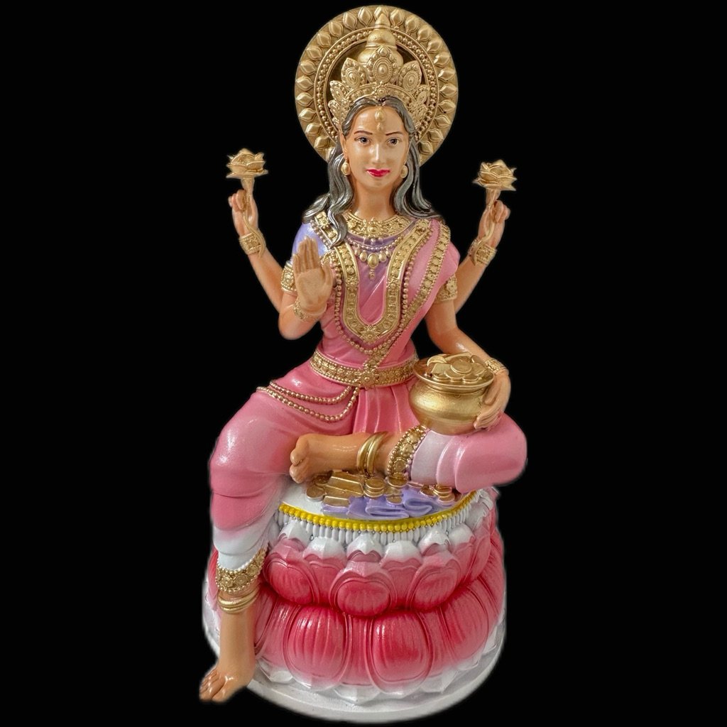 6a746810a8426_1786013712.jpg 🔥 Lakshmi Goddess Statue 拉克什米女神神像 大吉祥天女 Hindu Goddess 23cm高 - Image 1