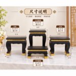 泰国供奉桌 神台供奉架 黑色金箔供桌 Tokh Mhu Tempat Sembahyang Altar Cabinet  Furniture - Image 5